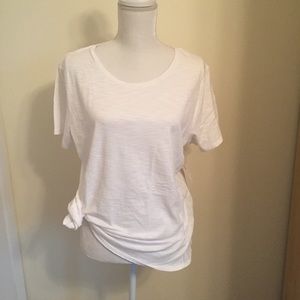 Old Navy oversized semi sheer white tee
